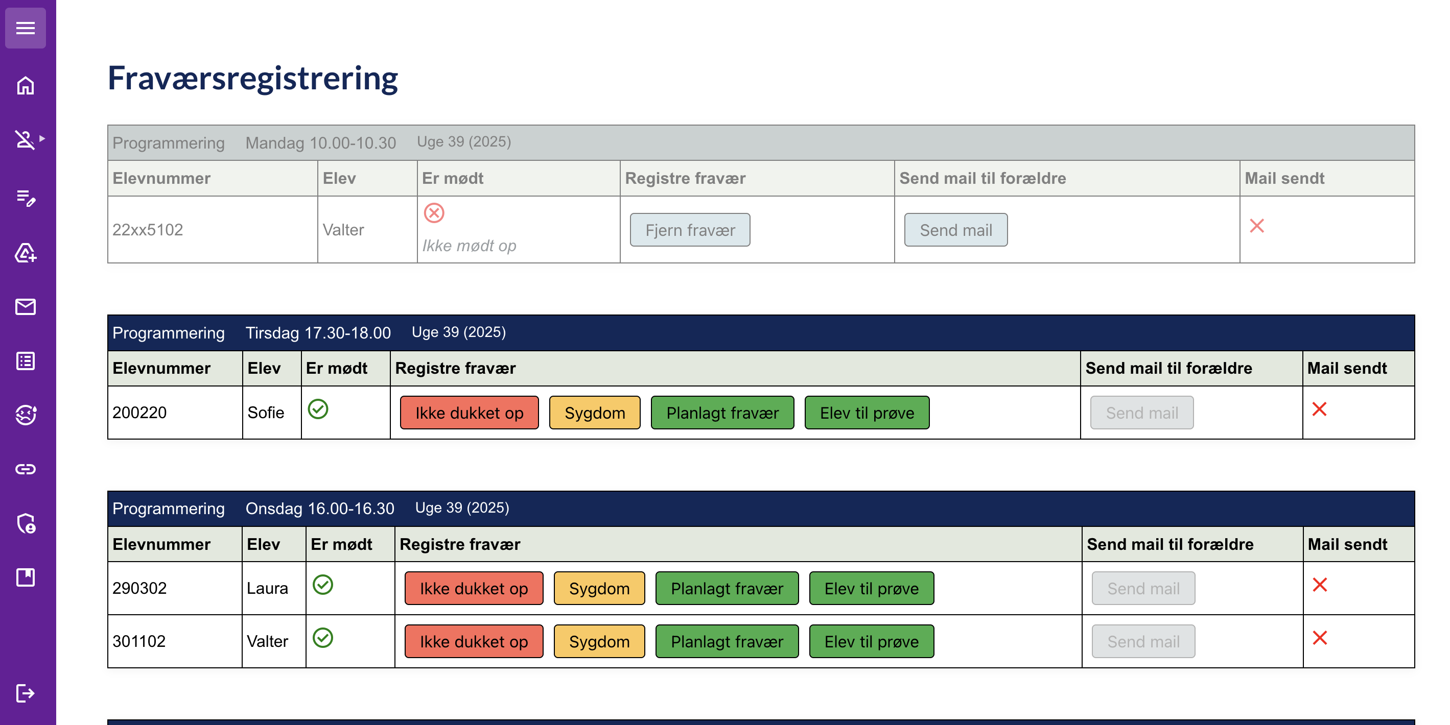 Student Absence Tracking