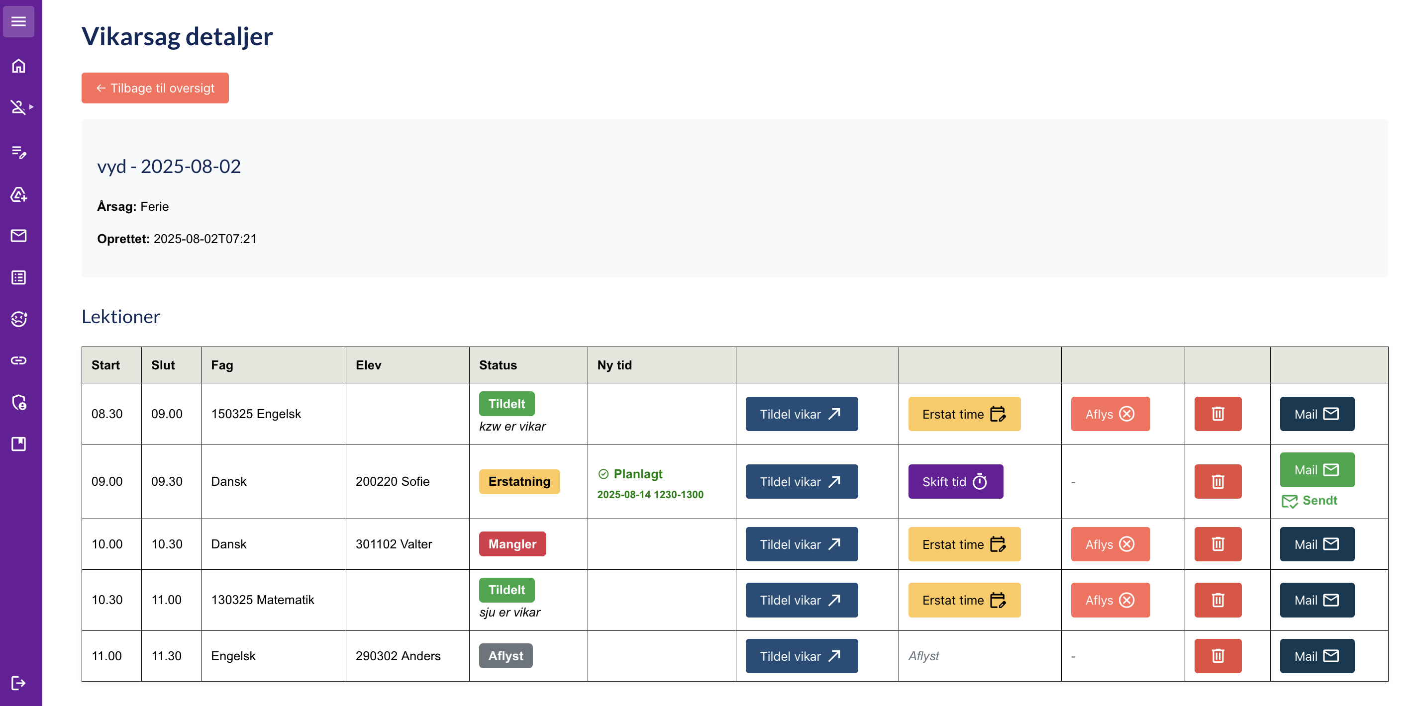 Substitute Management